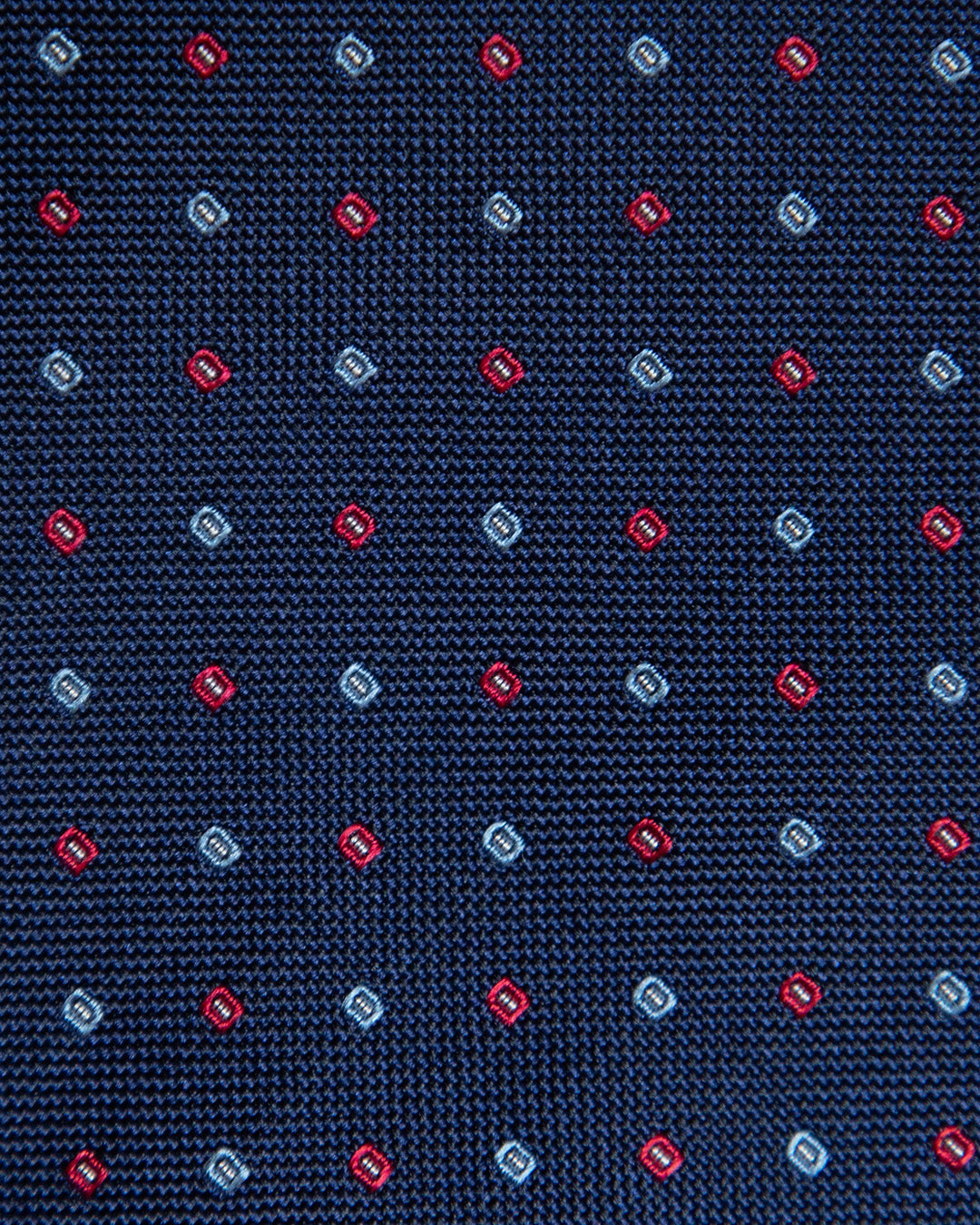 Bright Blue Tie with Red and Light Blue Micro Checks