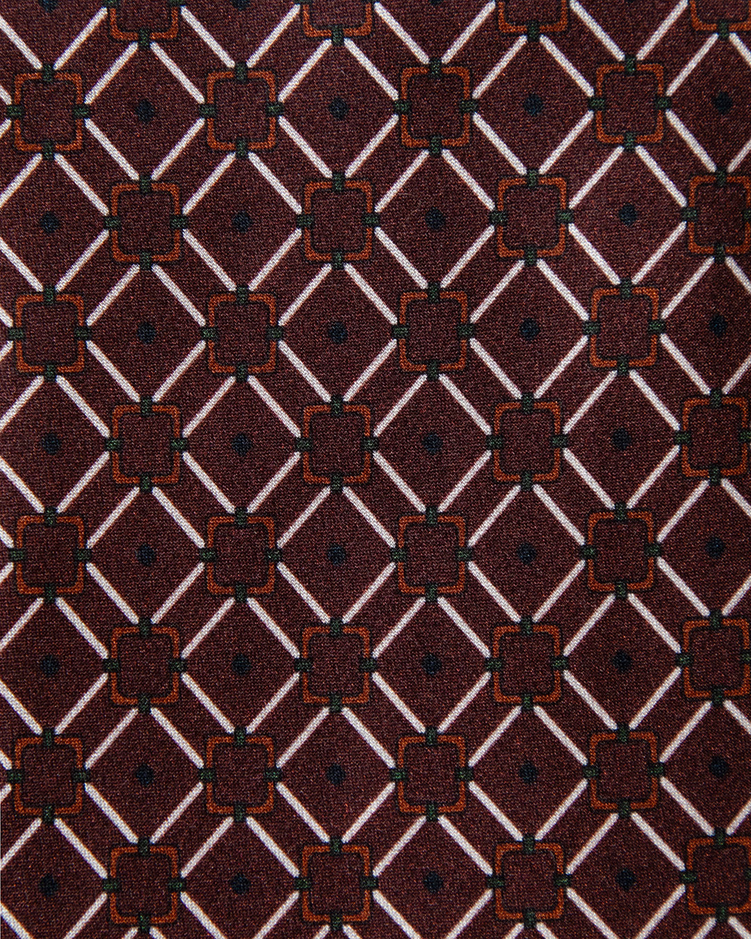 Cocoa Brown Tie with Checkered Pattern