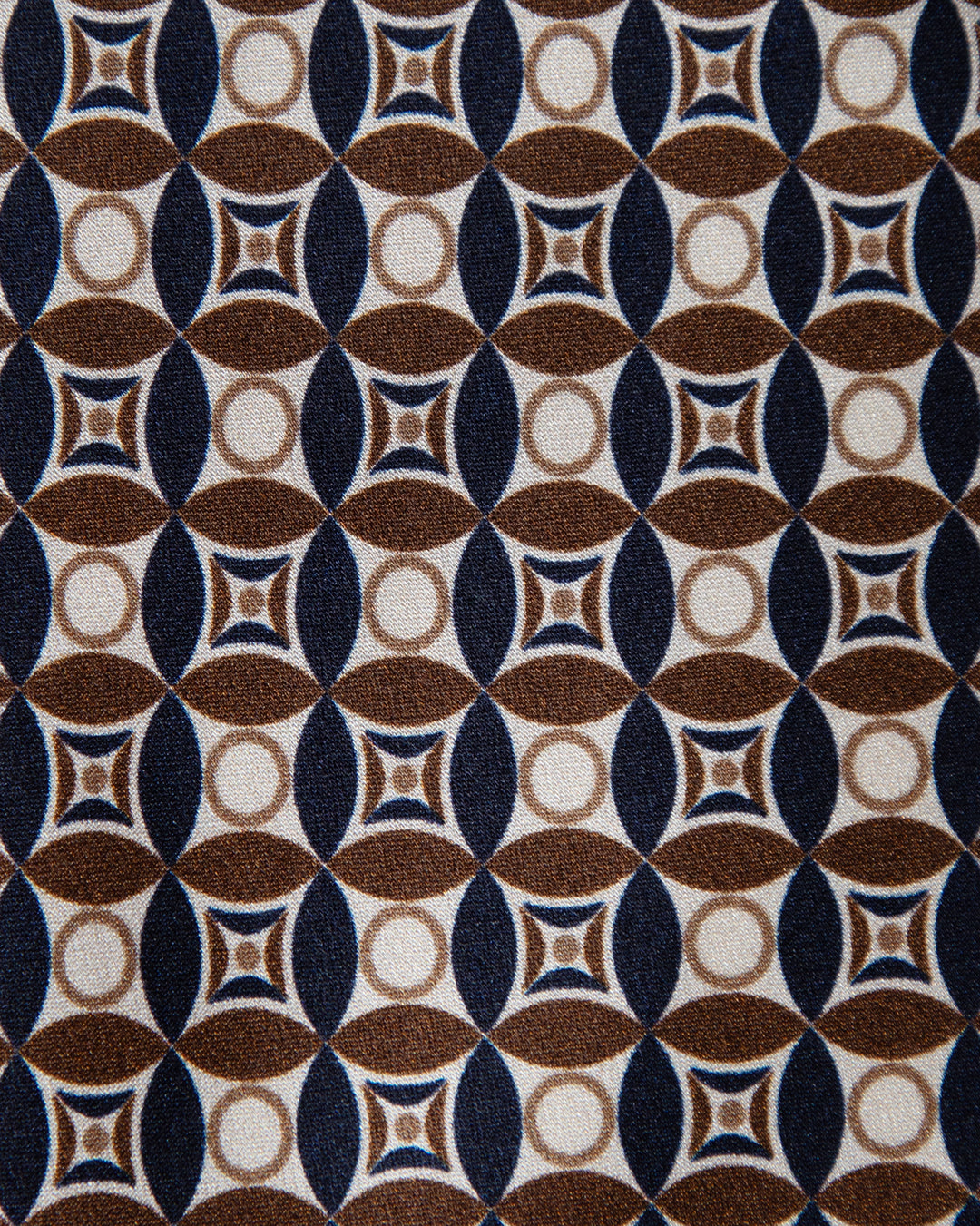 Cravatta Marrone e Avorio con Mosaico Geometrico