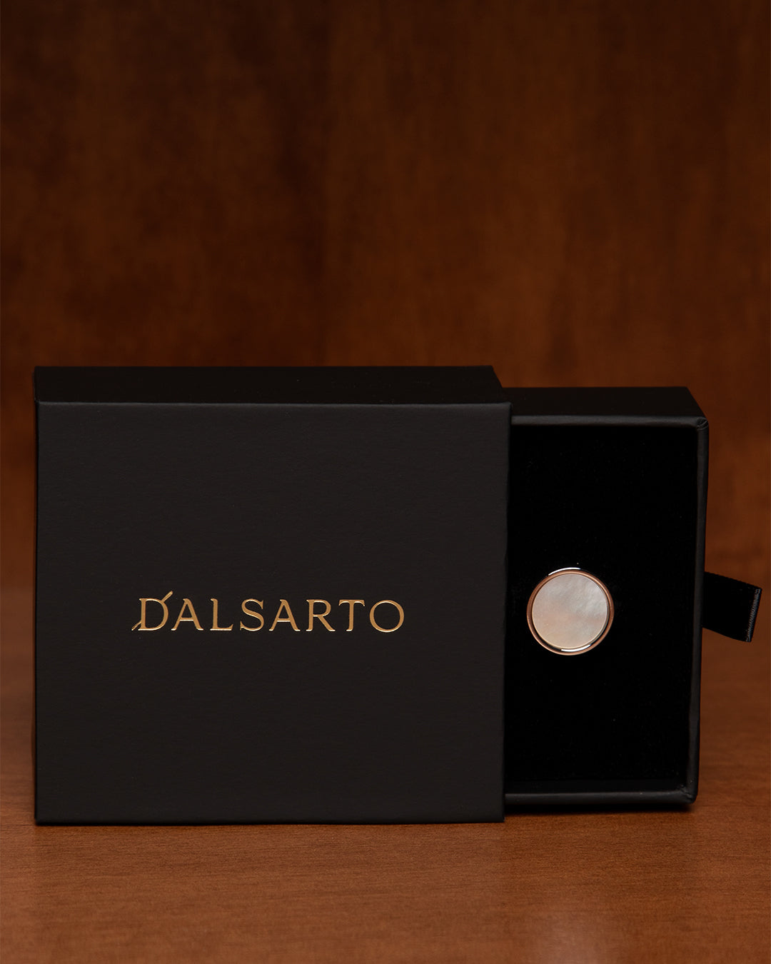 Silver-Tone Cufflinks with Pearl Effect Details