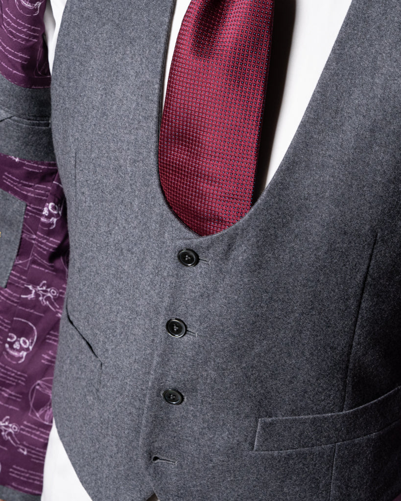 Bernini 3 Piece Flannel Suit Grey