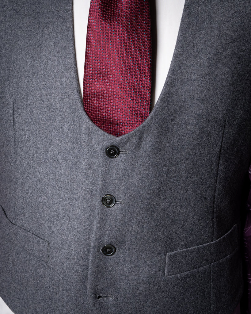 Bernini 3 Piece Flannel Suit Grey