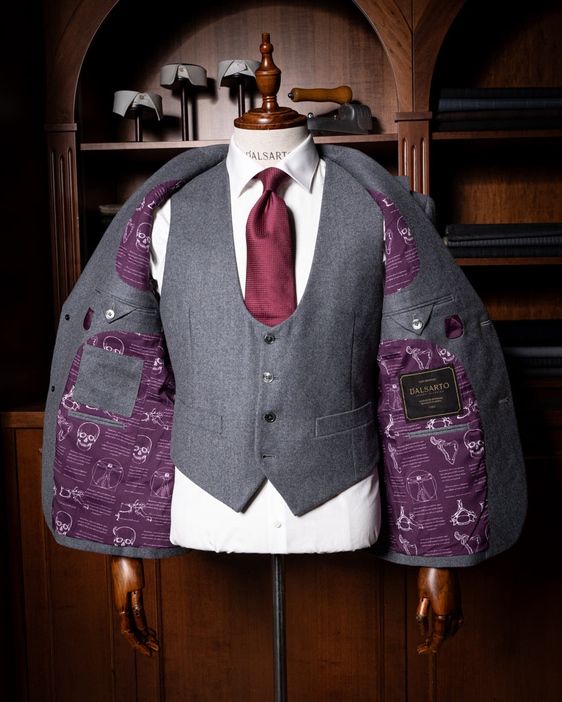 Bernini 3 Piece Flannel Suit Grey