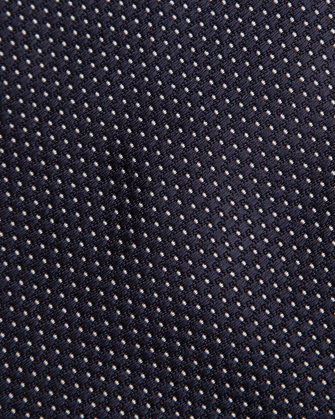 Midnight Blue Tie with White Microdots