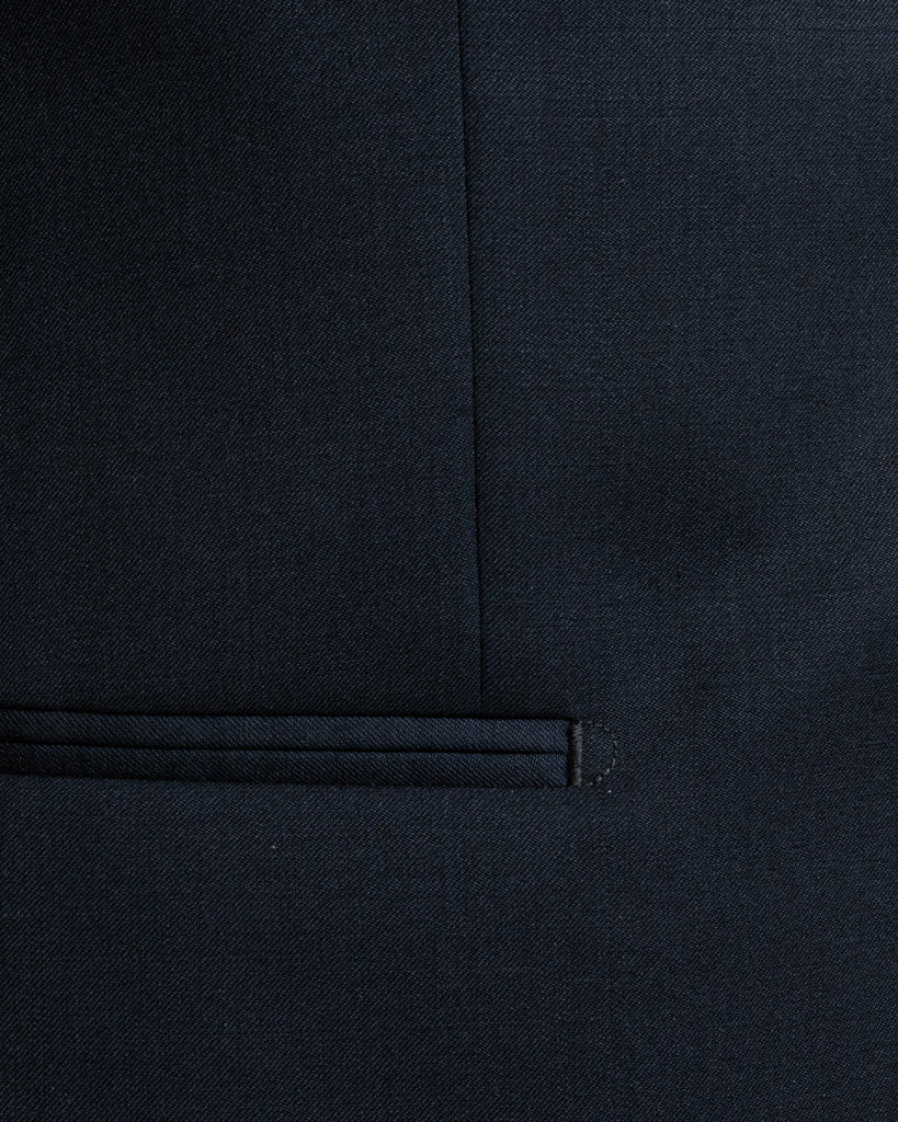 Abito Bernini Blu Grigio con Gilet Verde Menta