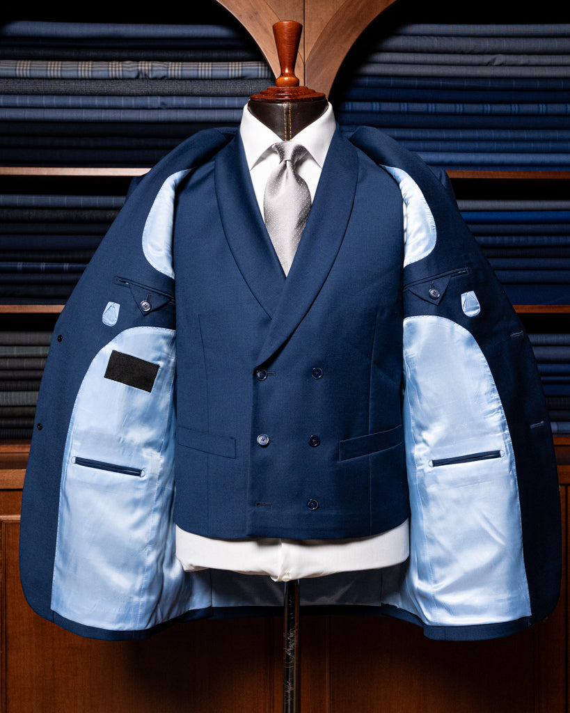 Abito Bernini Blu Pavone con Gilet