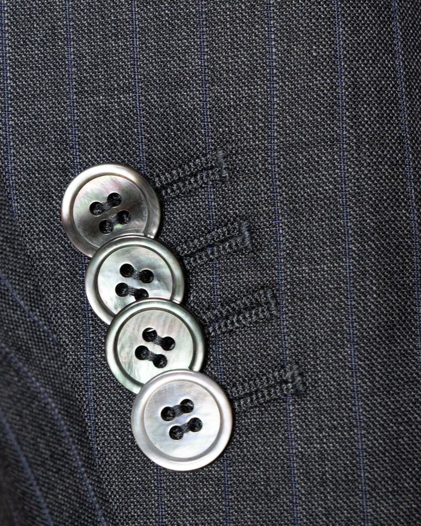Bernini Lead Grey Pinstripe Suit with Vest