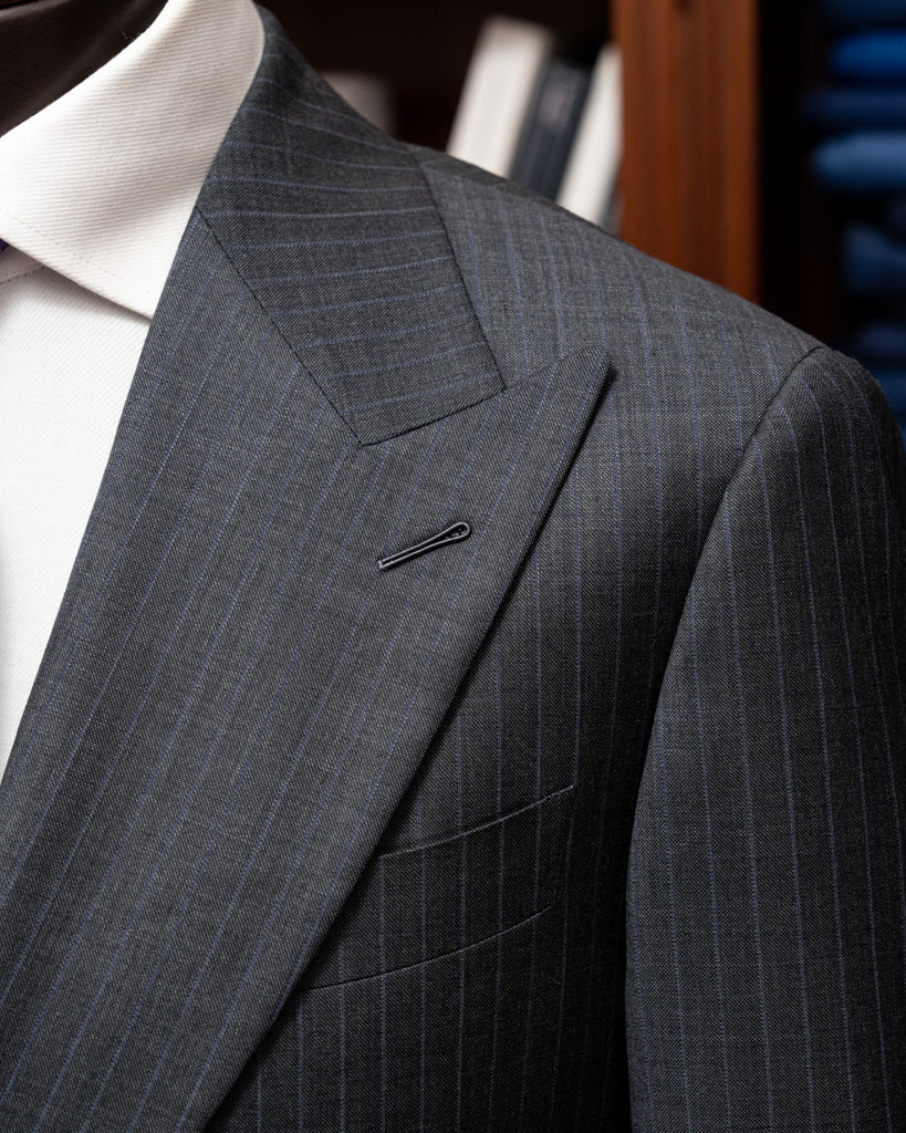 Bernini Lead Grey Pinstripe Suit with Vest