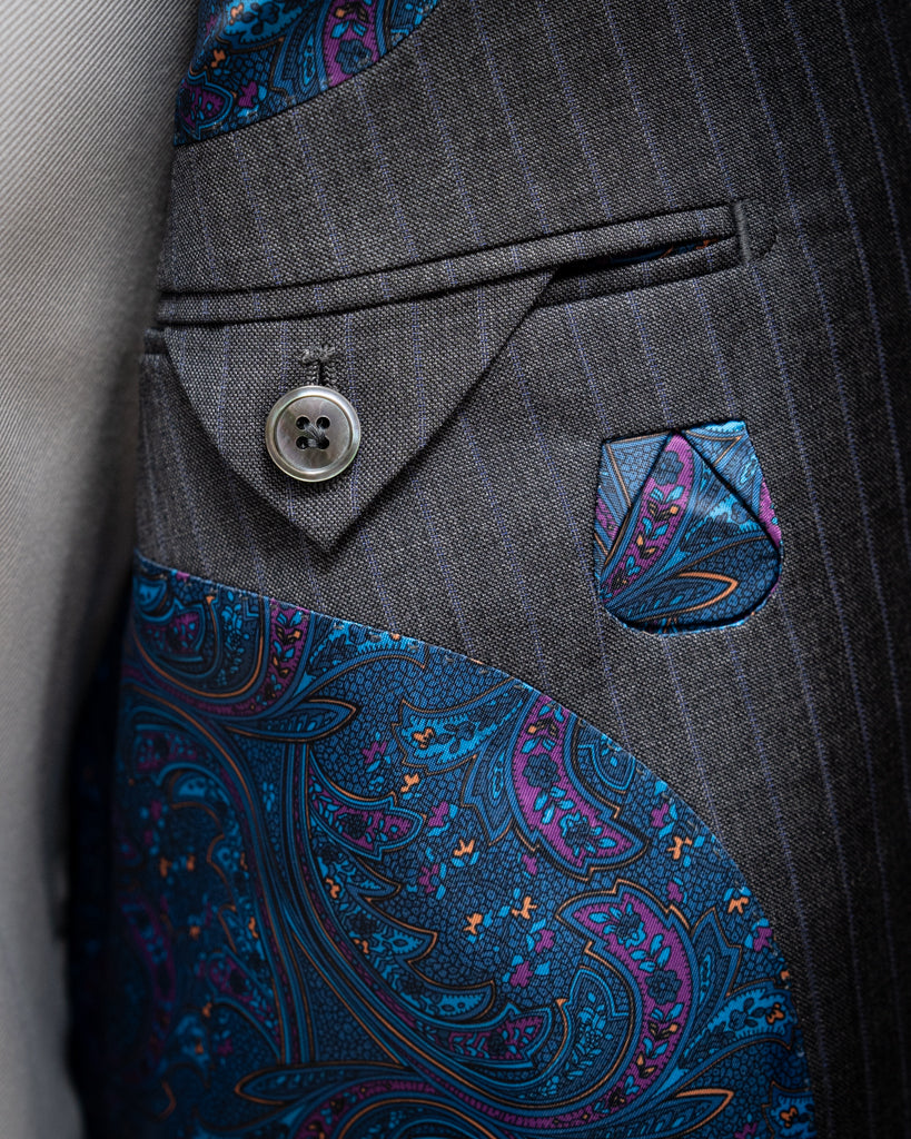 Bernini Lead Gray Pinstripe Suit