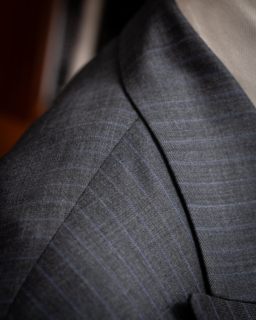 Bernini Lead Gray Pinstripe Suit