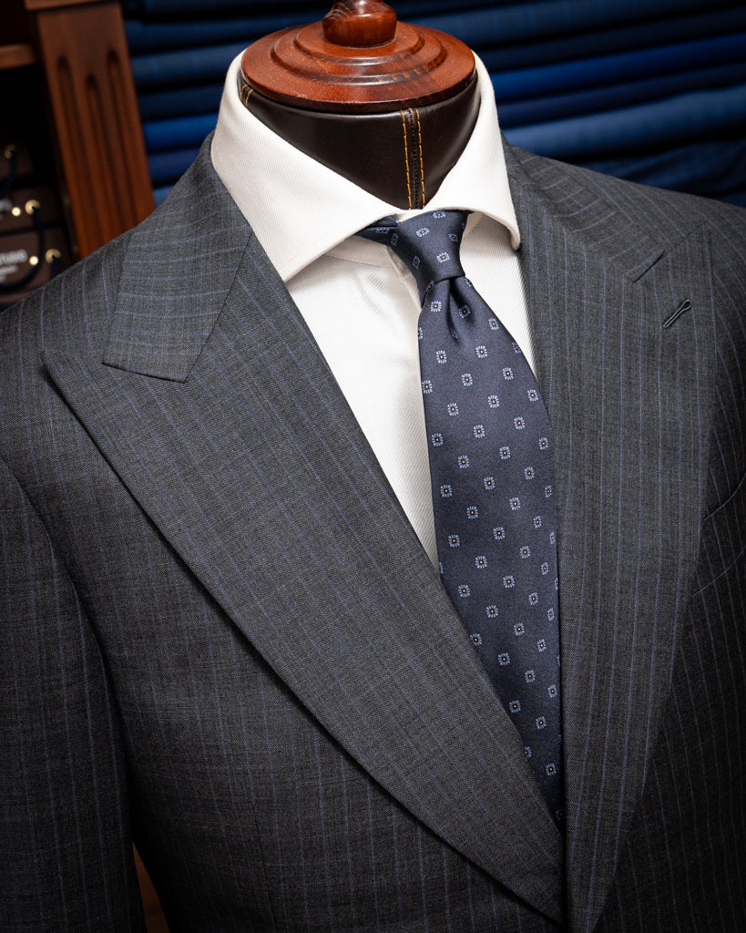 Bernini Lead Gray Pinstripe Suit