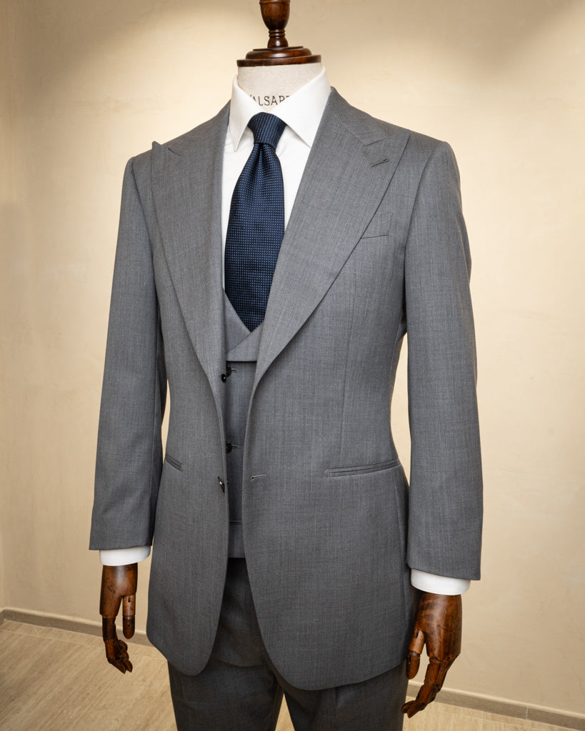 Abito Bernini Grigio Gesso con Gilet