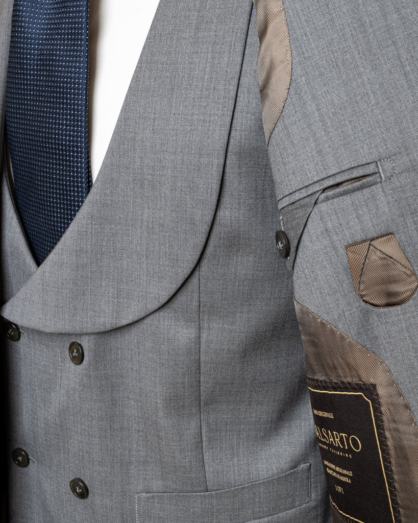 Abito Bernini Grigio Gesso con Gilet