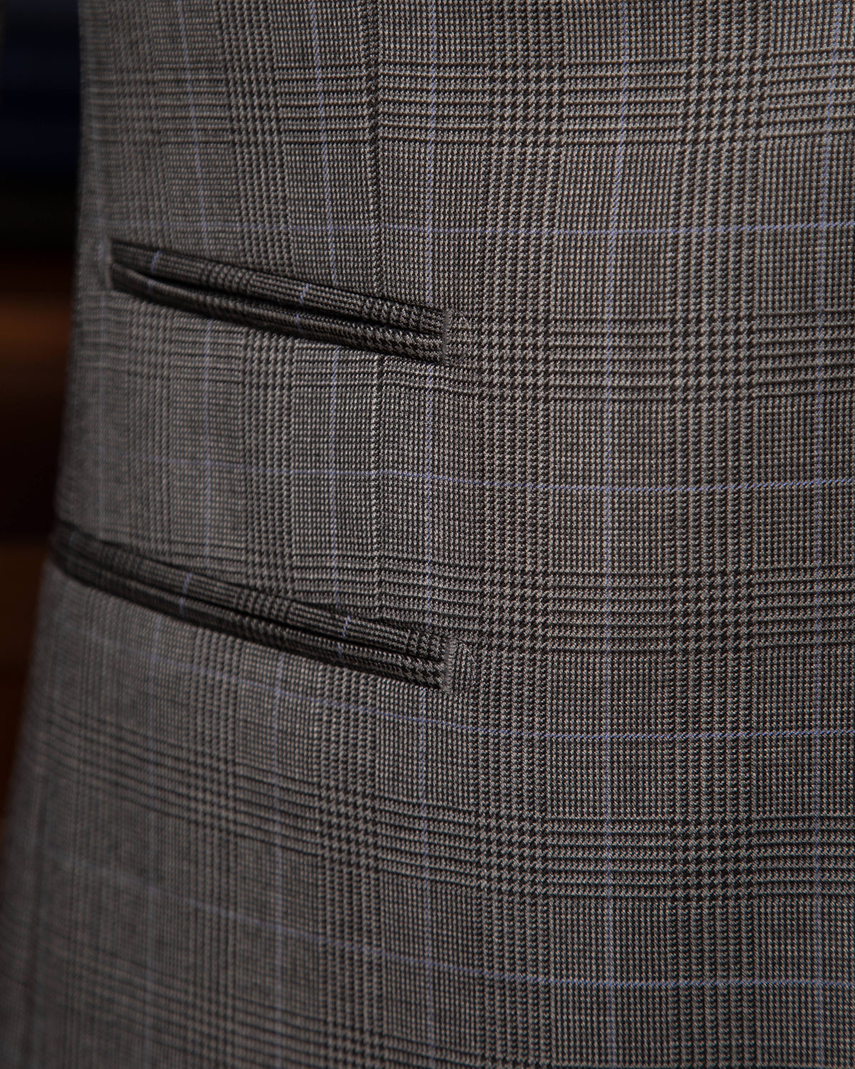 Abito Bernini Micro Check Fumo di Londra con Gilet