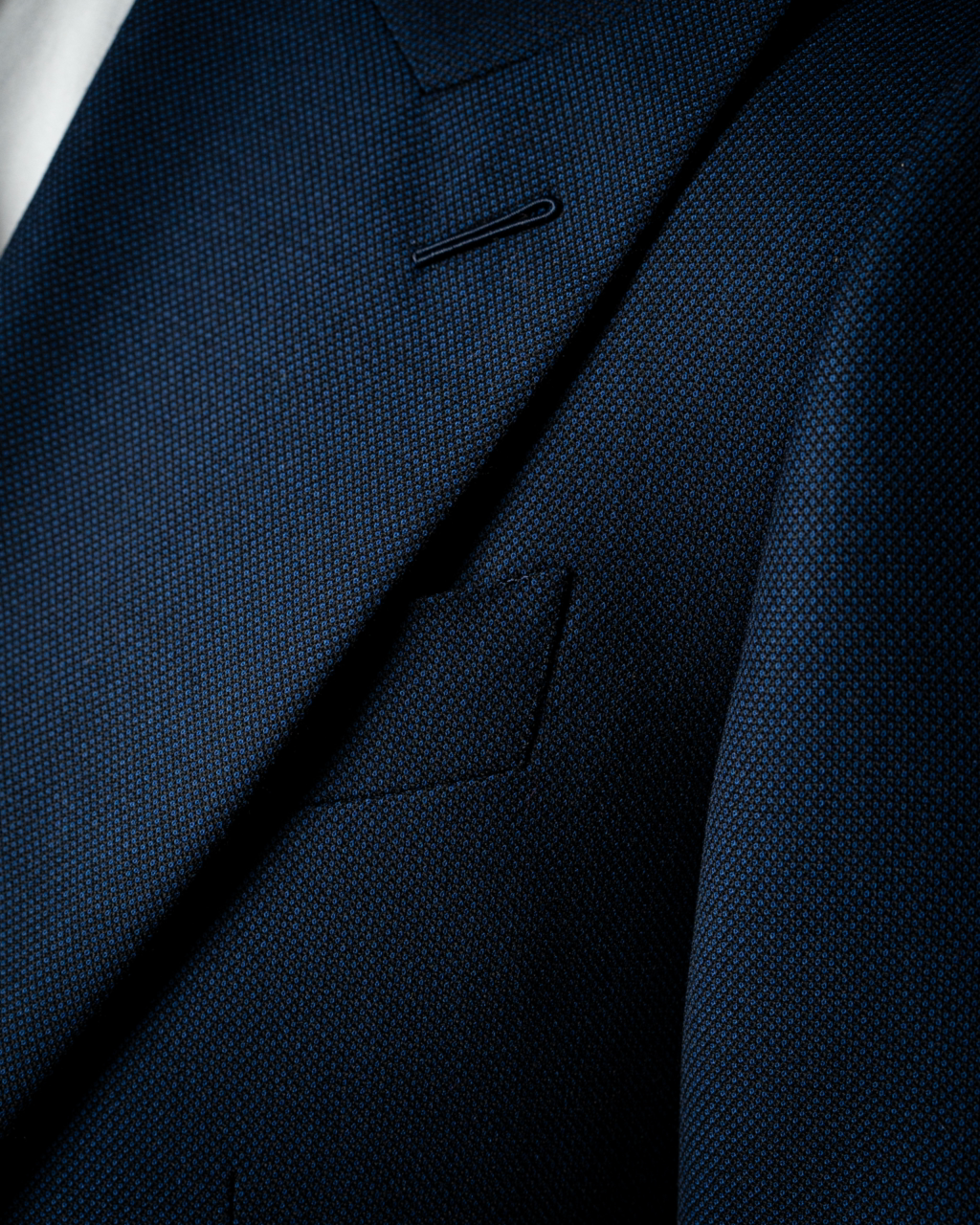 Abito Bernini Occhio di Pernice Blu Navy con Gilet