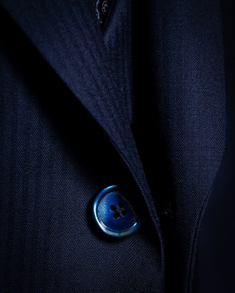 Abito Bernini Spinato Blu Navy con Gilet