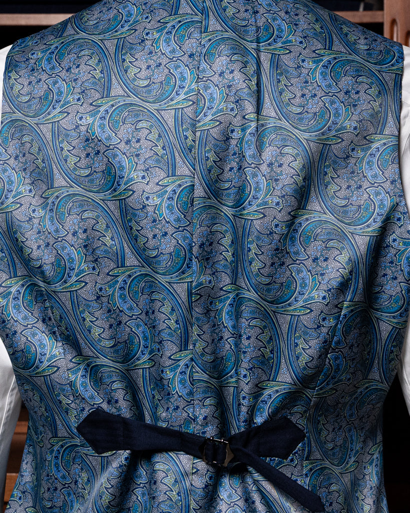 Gilet Spinato Blu Navy