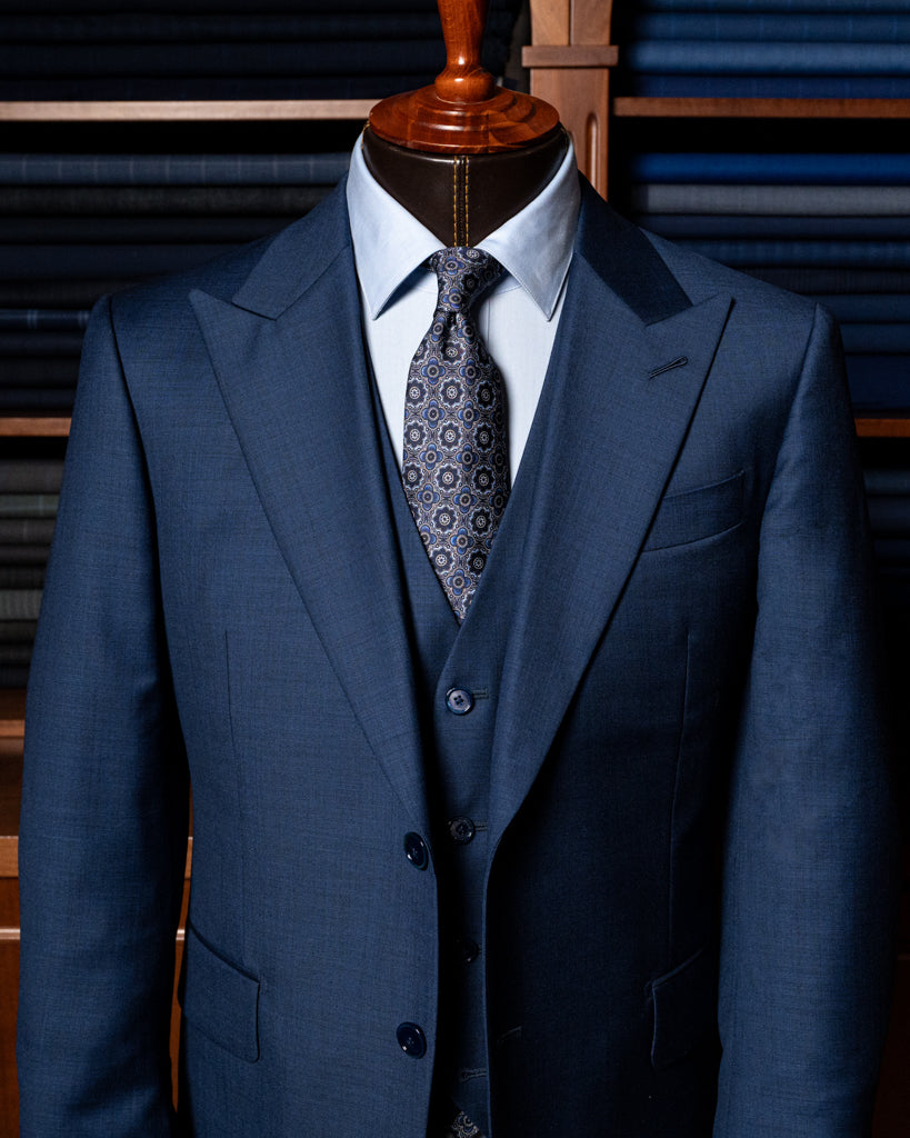 Abito Bernini Twill Blu Notte con Gilet