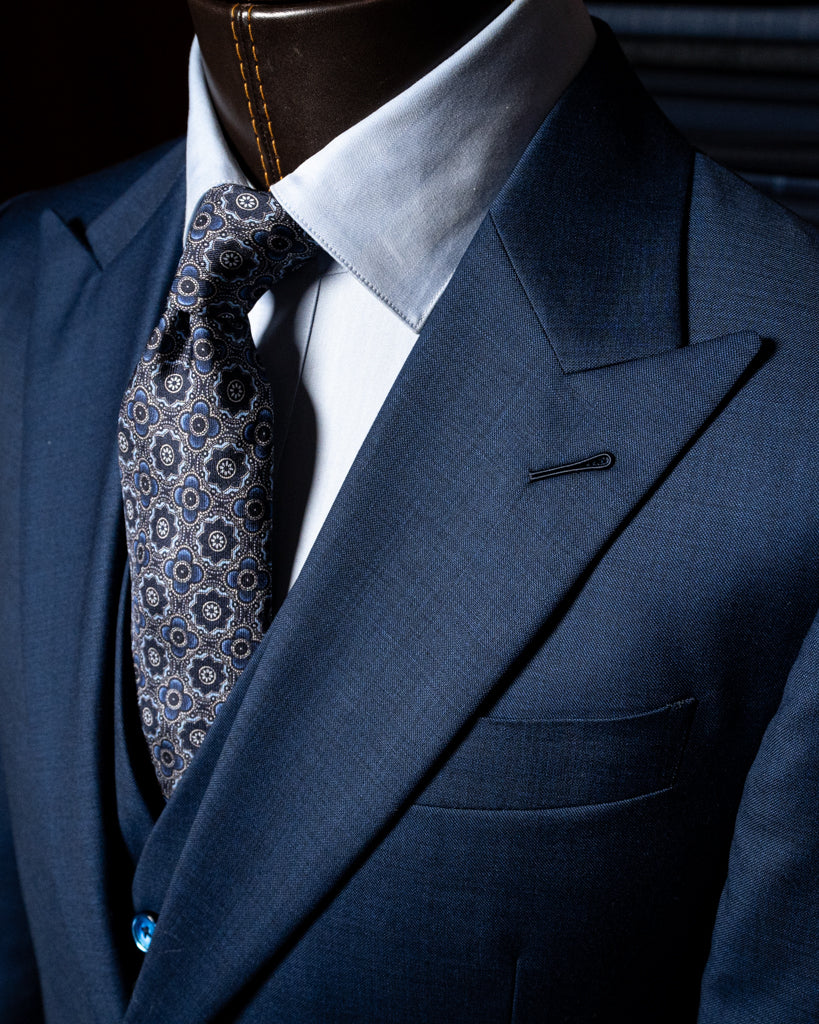 Abito Bernini Twill Blu Notte con Gilet