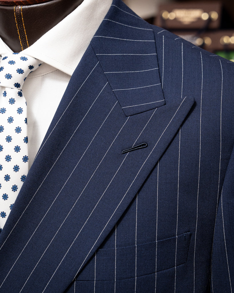 Cobalt Blue Pinstriped Canova Suit