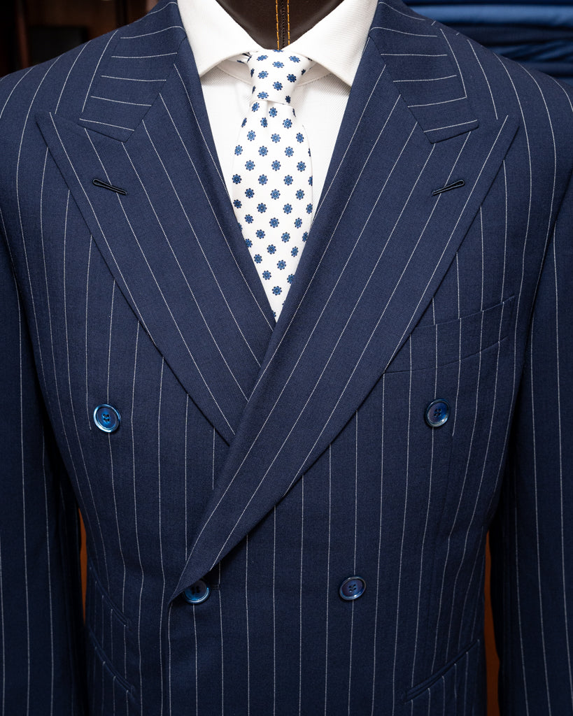Cobalt Blue Pinstriped Canova Suit