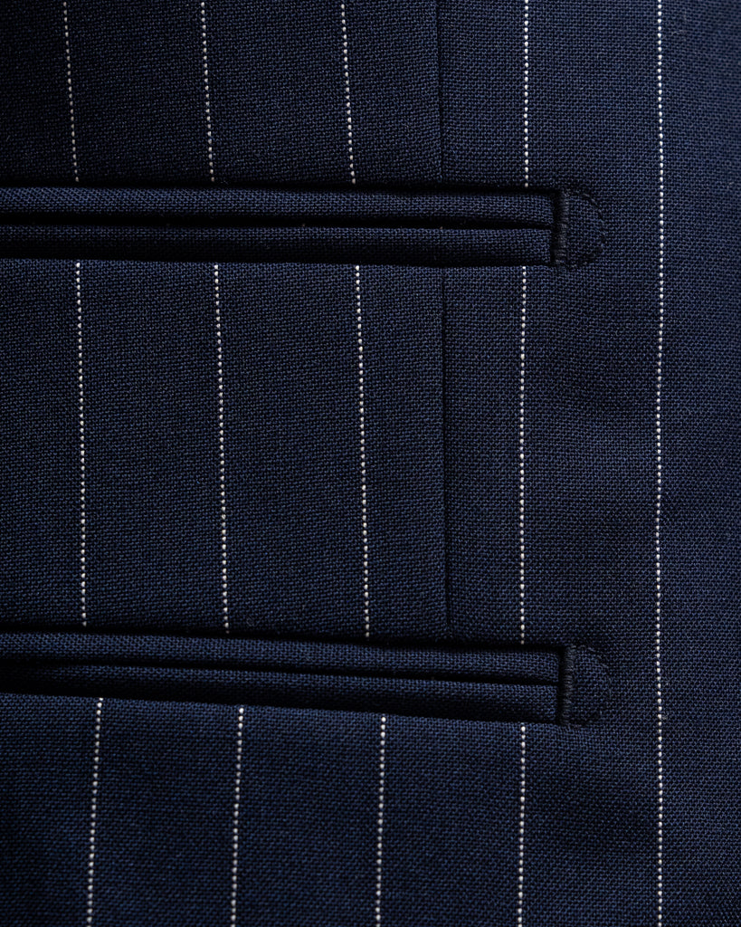 Cobalt Blue Pinstriped Canova Suit