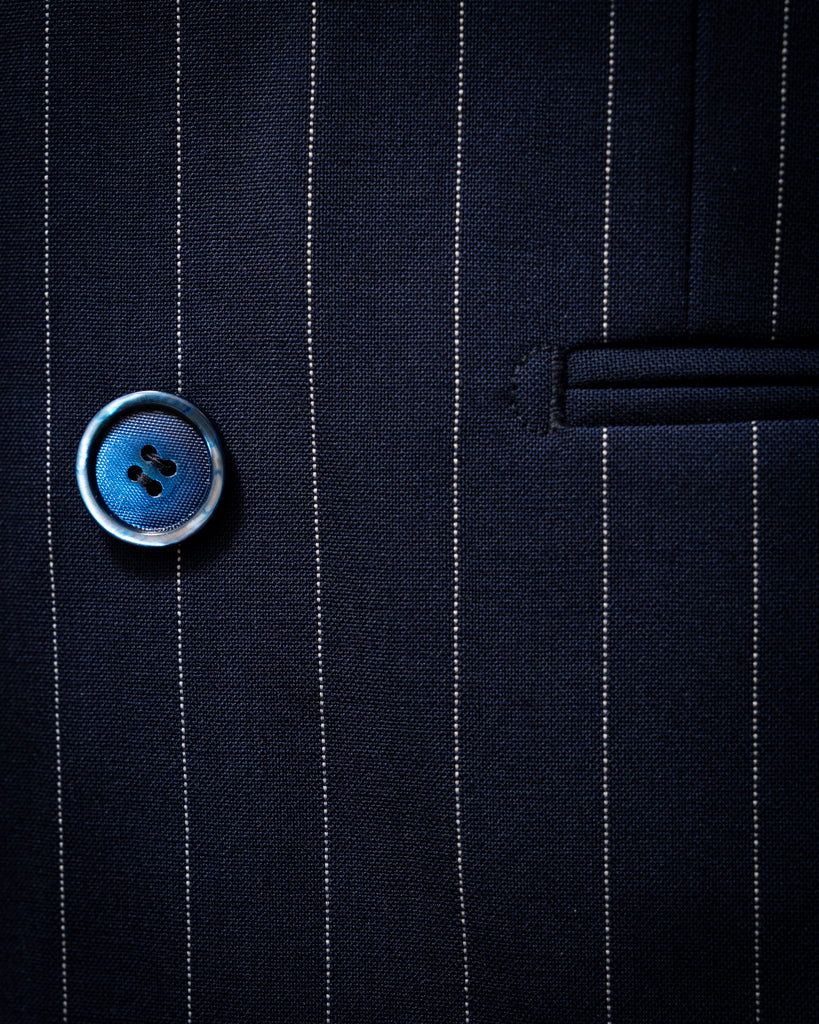 Cobalt Blue Pinstriped Canova Suit
