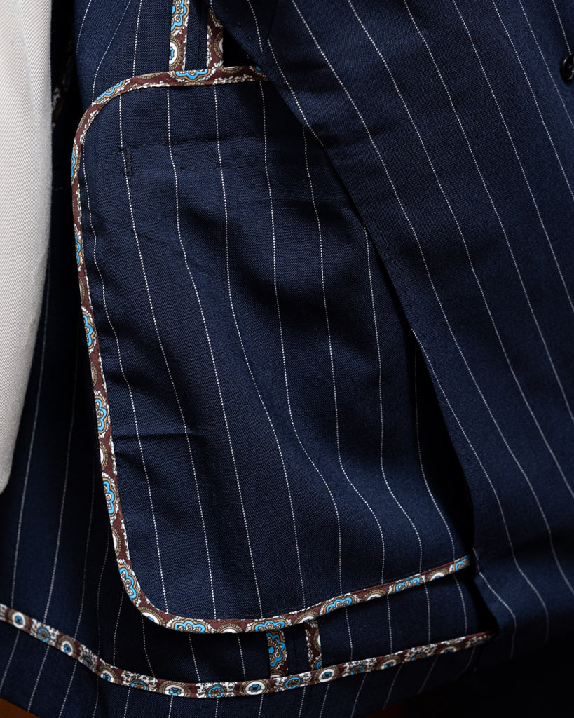 Cobalt Blue Pinstriped Canova Suit