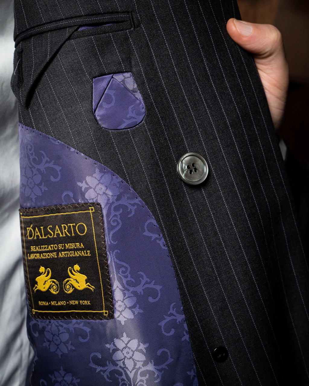 Abito Canova Gessato Grigio Fumo di Londra con Gilet
