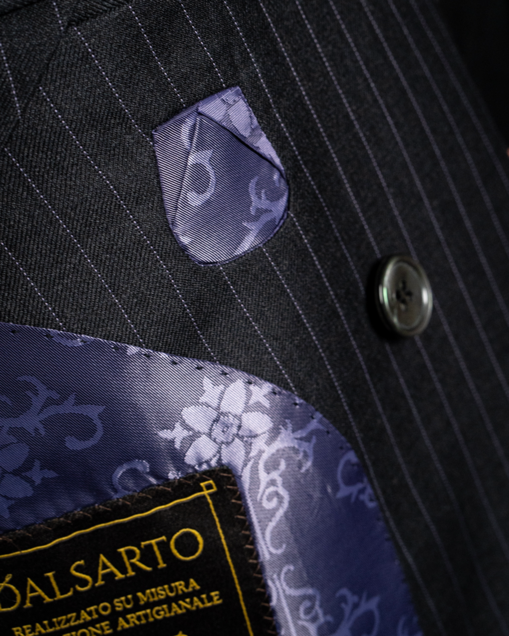 Abito Canova Gessato Grigio Fumo di Londra con Gilet