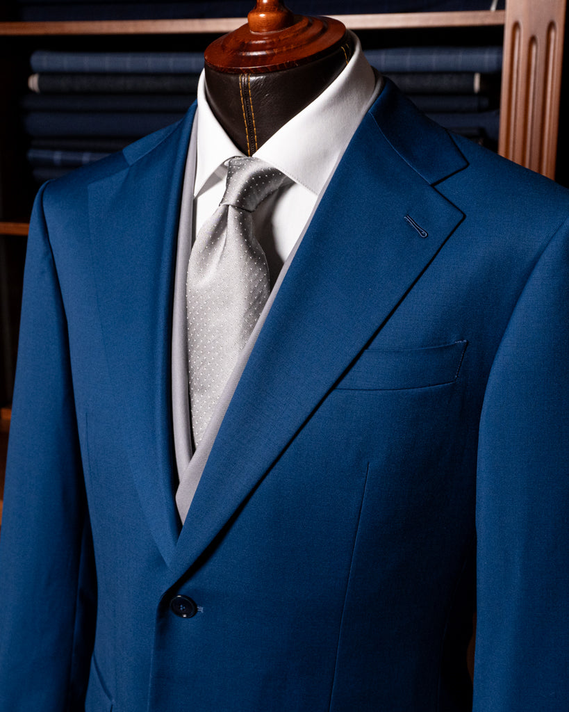 Abito Giotto Blu Capri con Gilet Argento