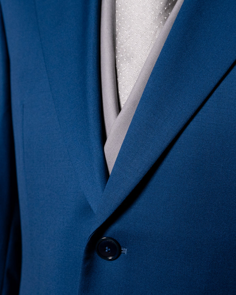 Abito Giotto Blu Capri con Gilet Argento