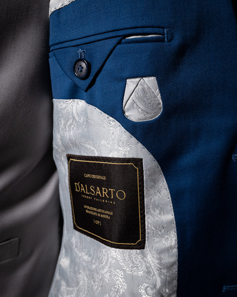 Abito Giotto Blu Capri con Gilet Argento