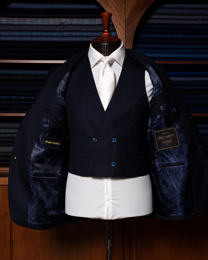Abito Giotto Blu Petrolio Scuro con Gilet