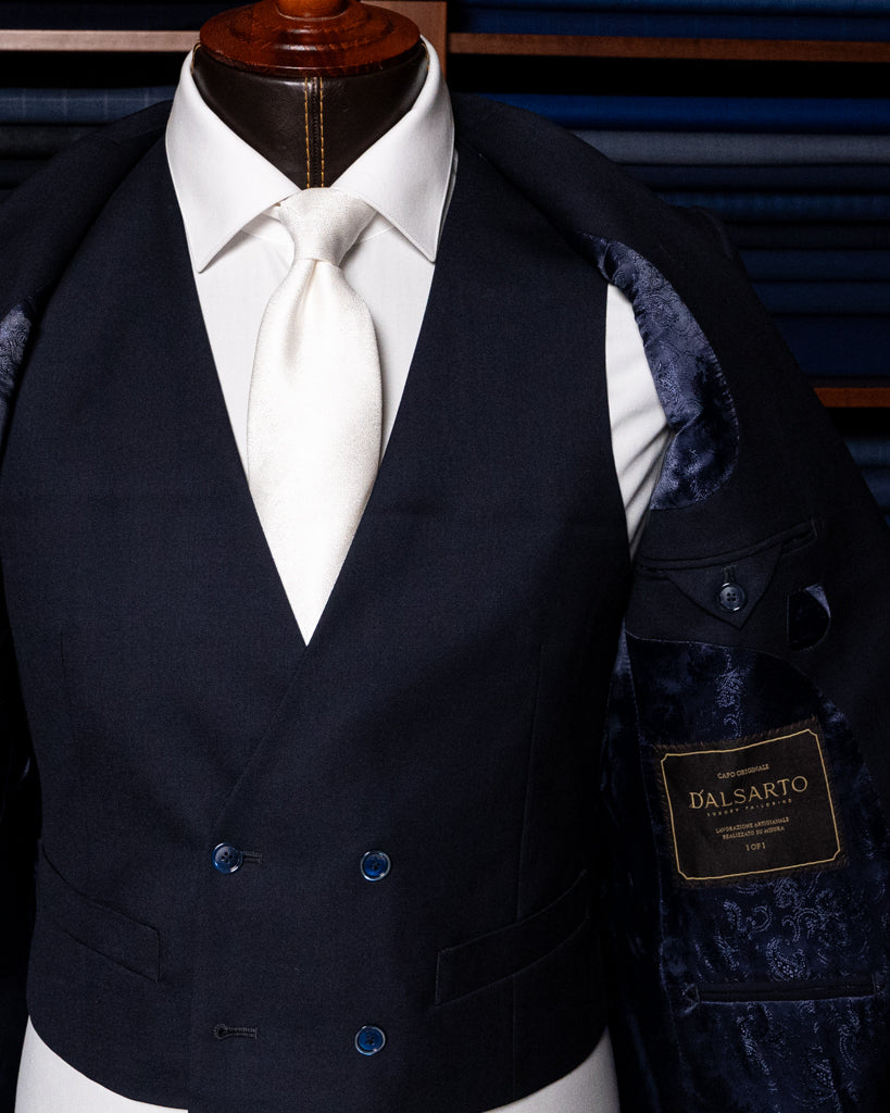 Abito Giotto Blu Petrolio Scuro con Gilet