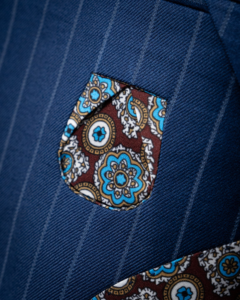 Giotto Royal Blue Pinstripe Suit