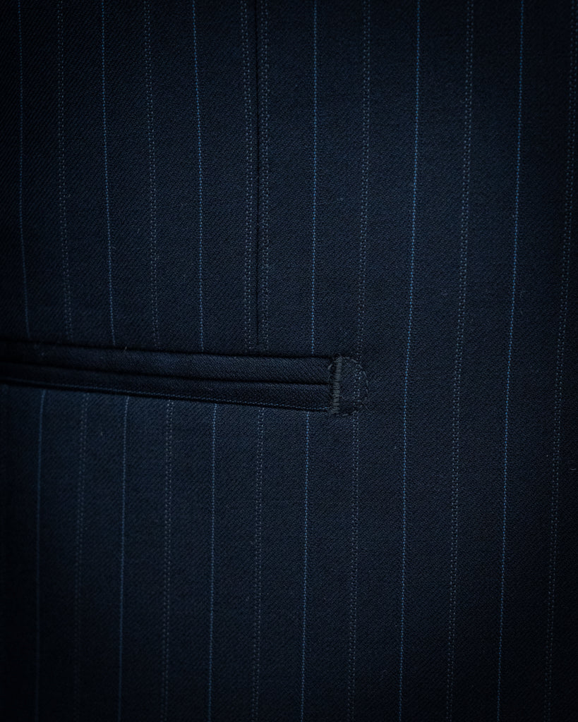 Giotto Blue Pinstripe Suit with Light Blue Stripe and Vest