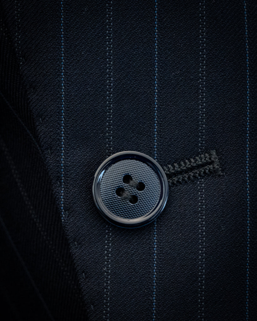 Giotto Blue Pinstripe Suit with Light Blue Stripe and Vest