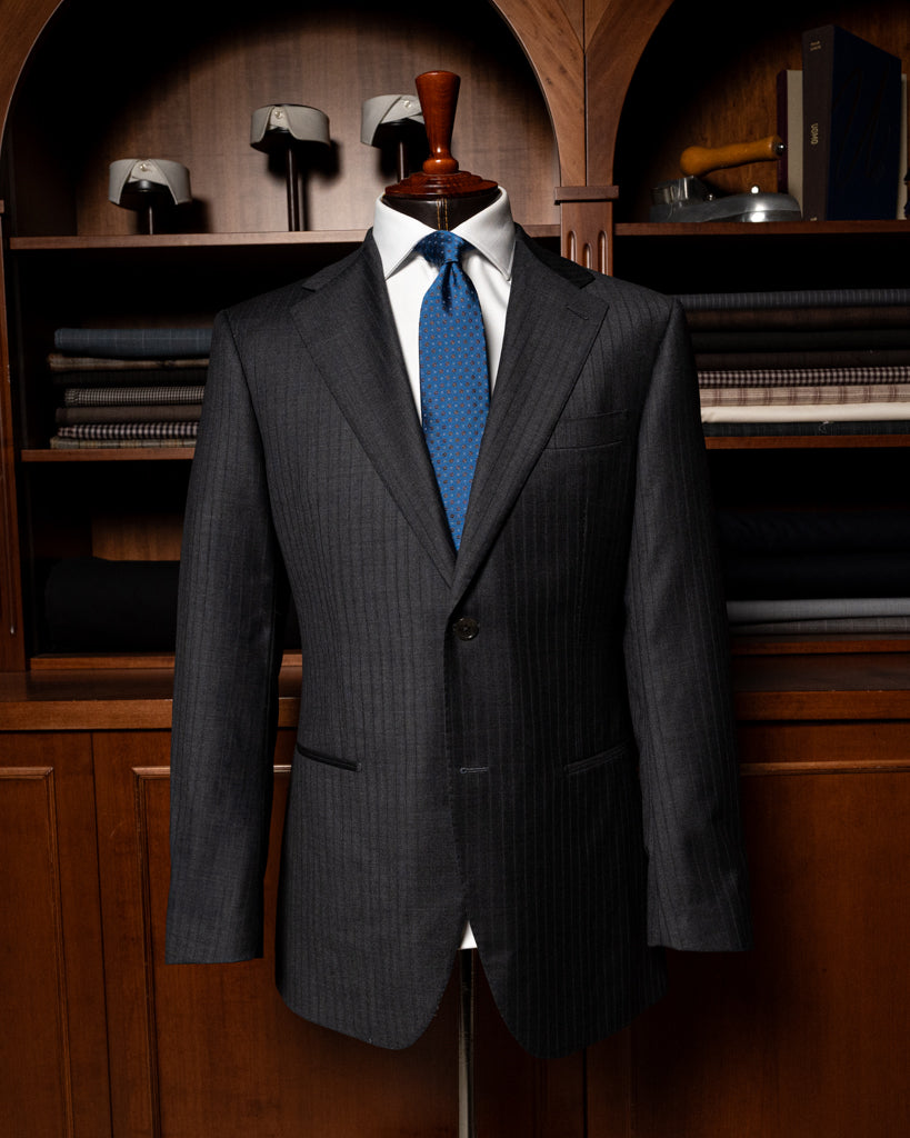 Giotto Gray Herringbone Wide Suit