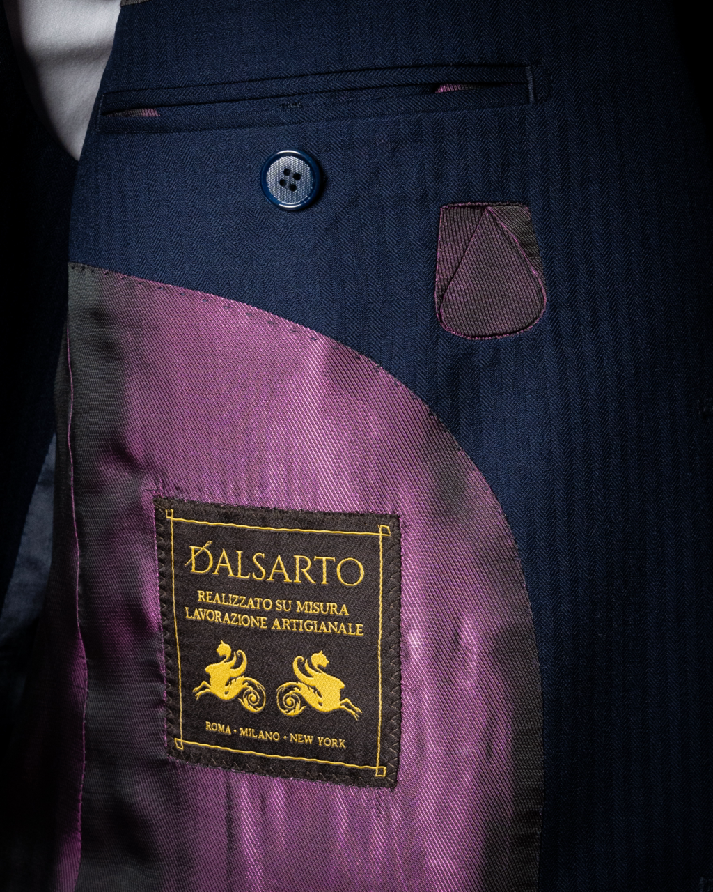 Abito Giotto Spinato Blu Navy con Gilet