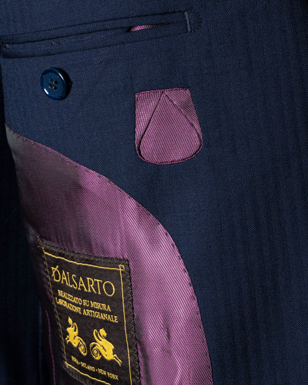 Abito Giotto Spinato Blu Navy con Gilet
