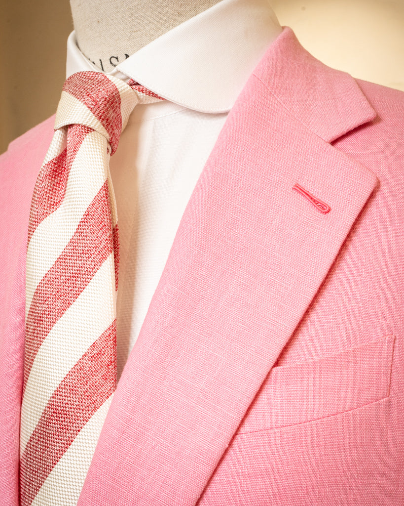  Modernico Linen Suit in Pastel Pink 