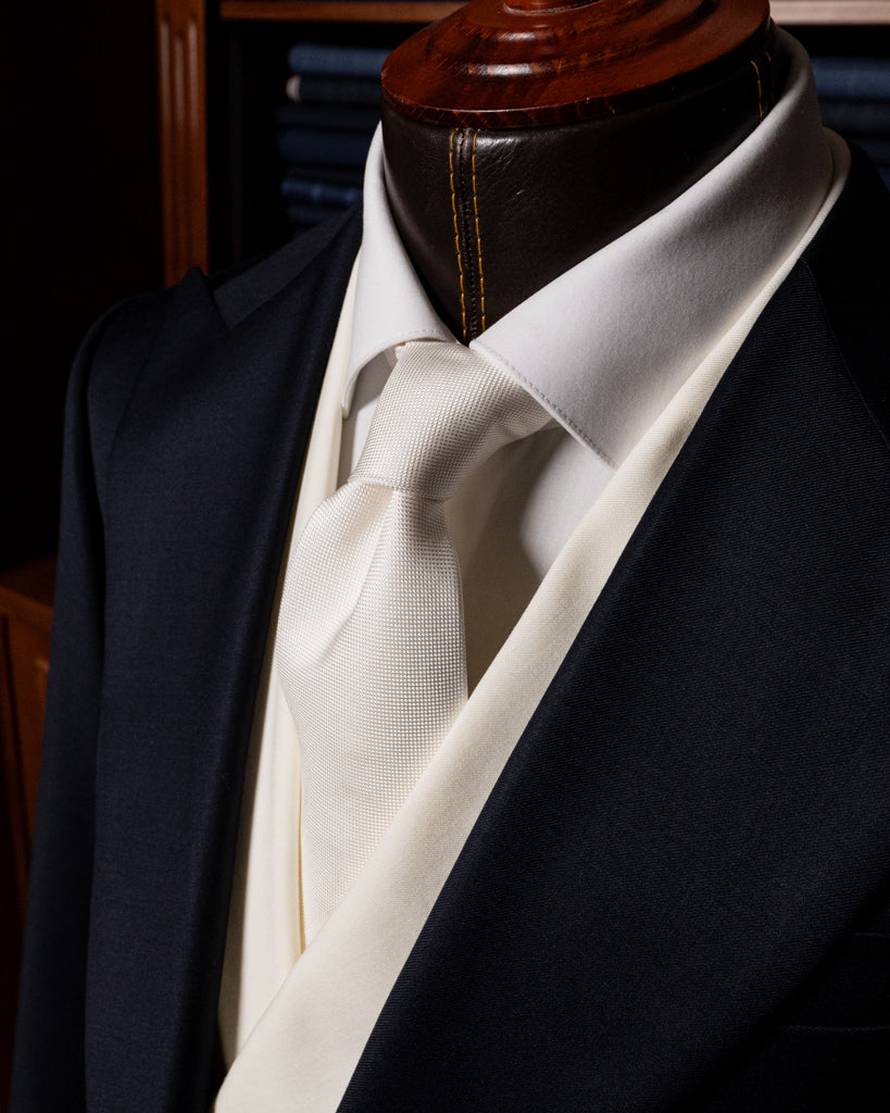 Modernico Navy Blue Suit with White Vest