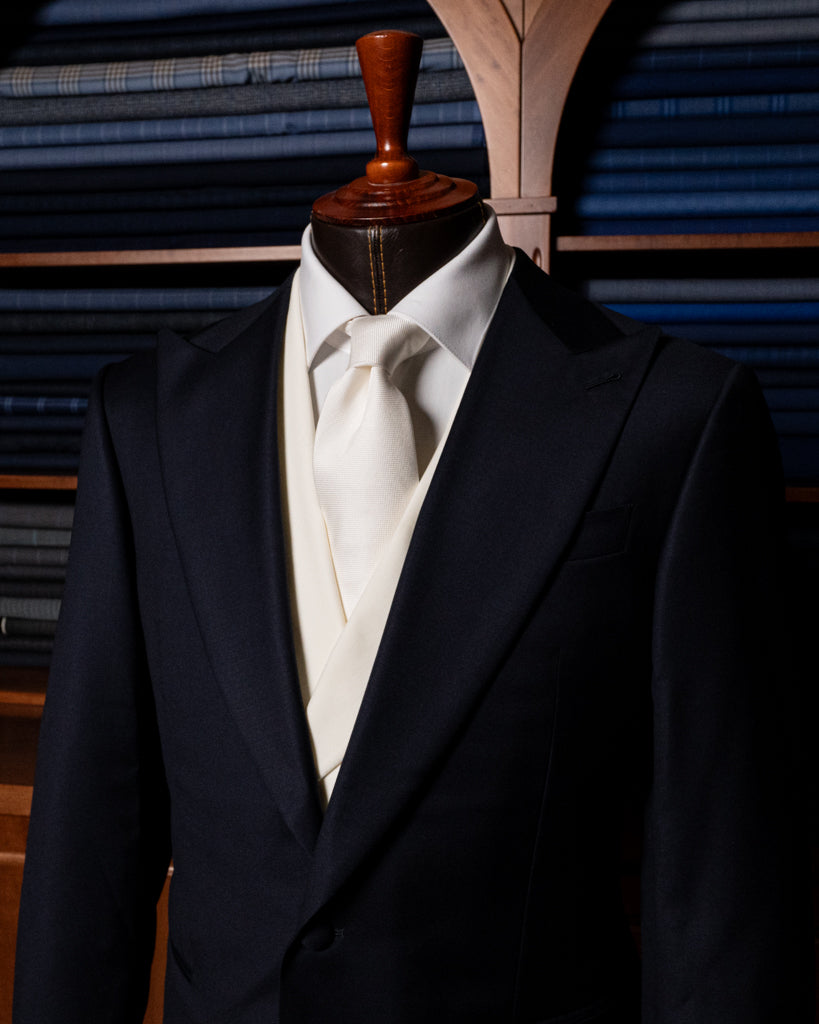 Modernico Navy Blue Suit with White Vest