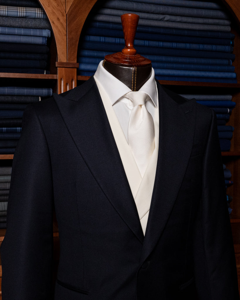 Modernico Navy Blue Suit with White Vest