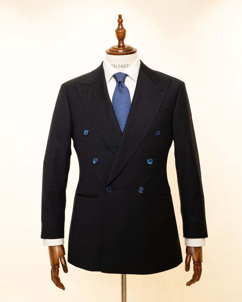 Abito Perugino Spinato Blue Black