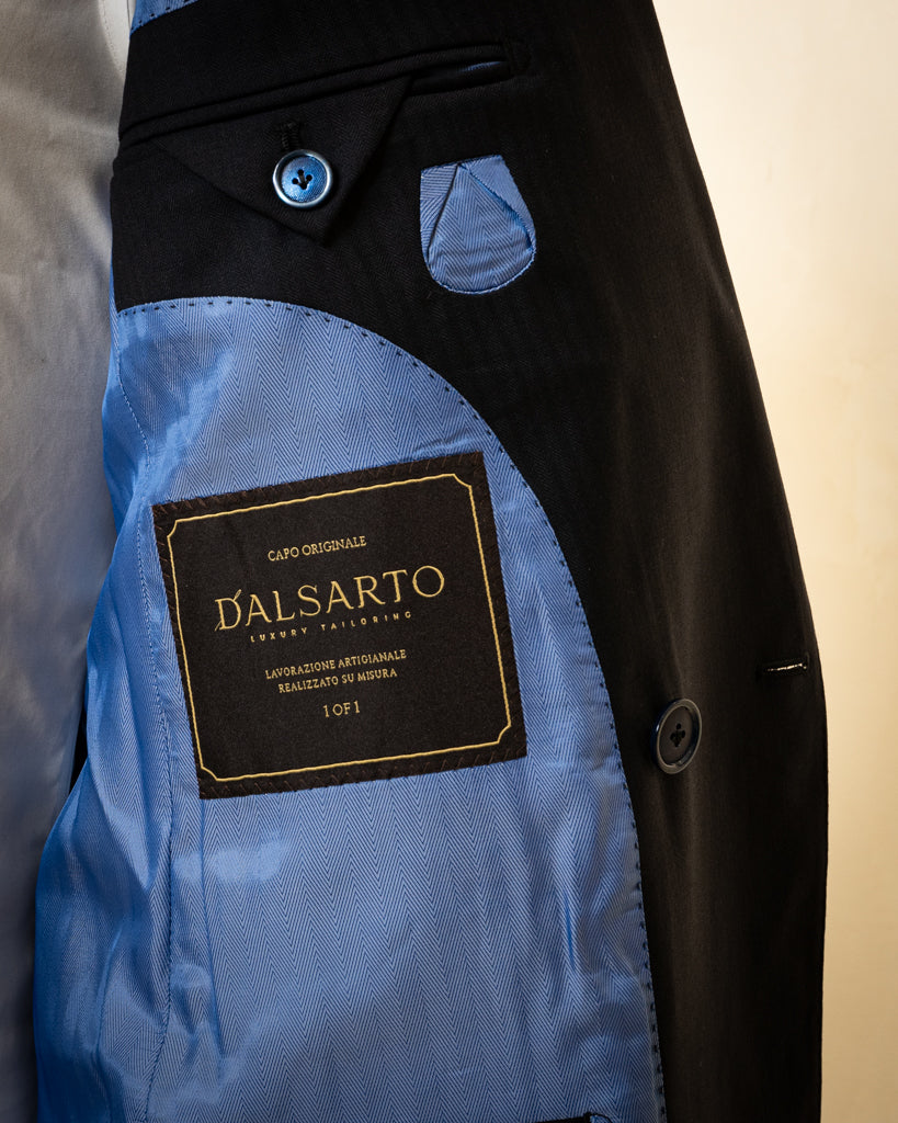 Abito Perugino Spinato Blue Black