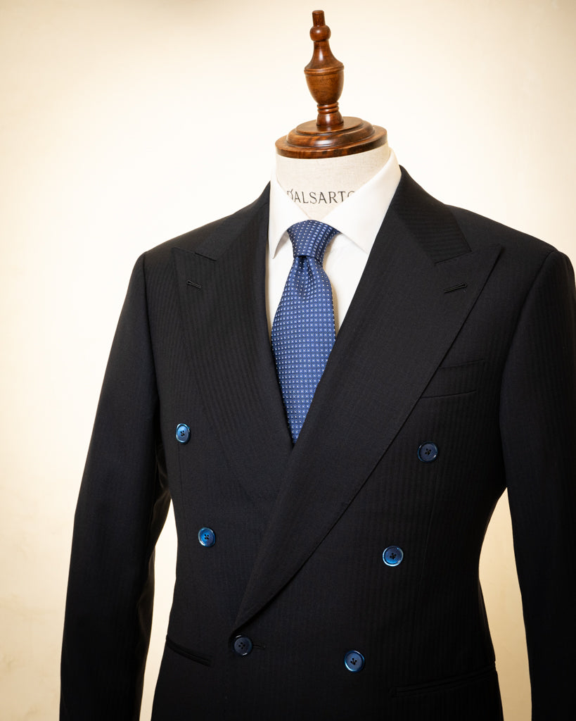Abito Perugino Spinato Blue Black