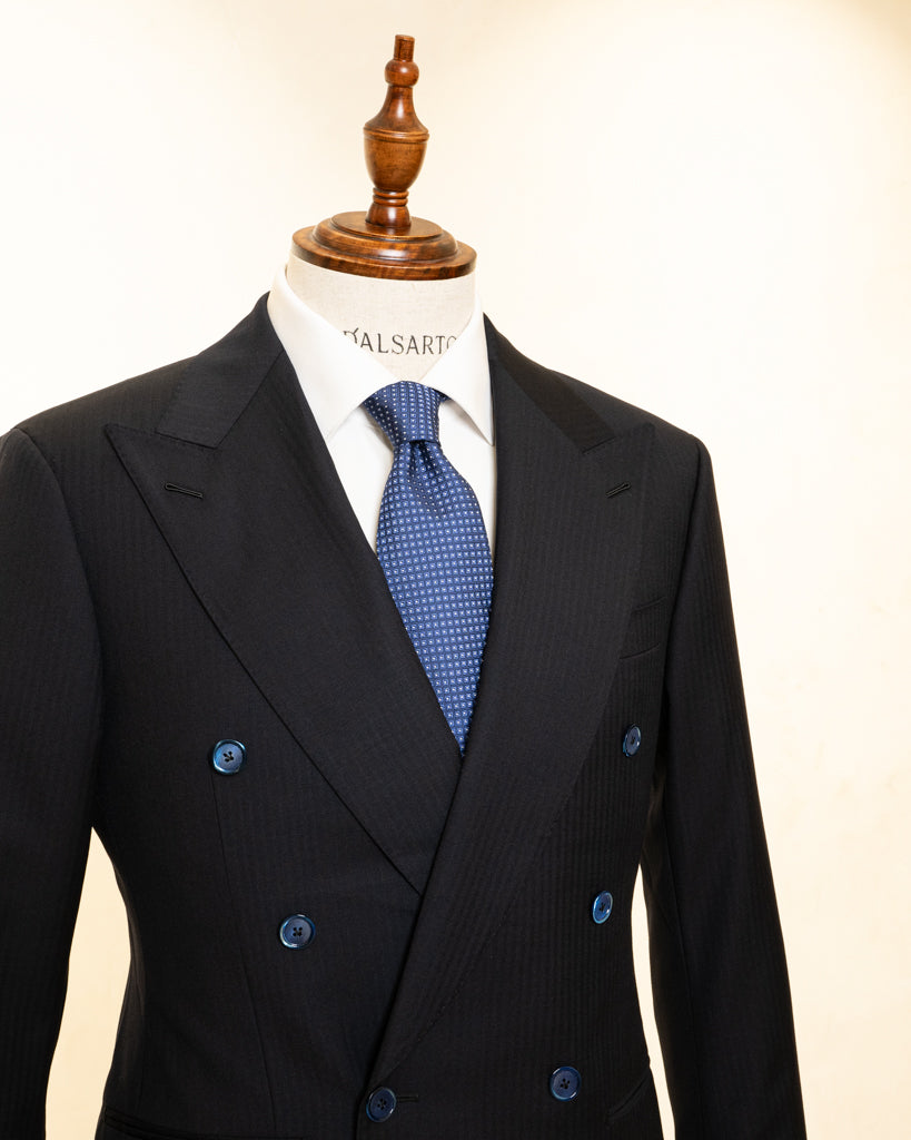 Abito Perugino Spinato Blue Black