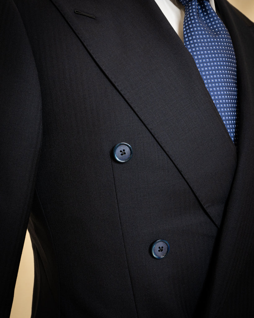 Abito Perugino Spinato Blue Black
